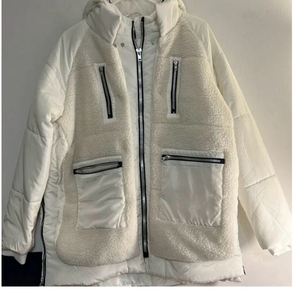 Jason Maxwell Cream Hooded Jacket